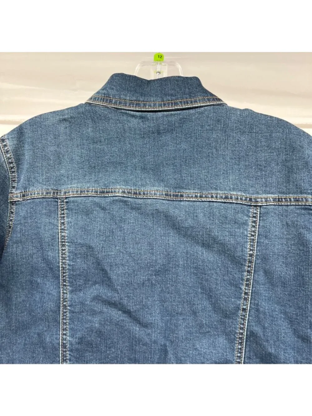 Westport 1962 Womens Short Sleeve Jean Jacket Blue Button Up Pockets Medium